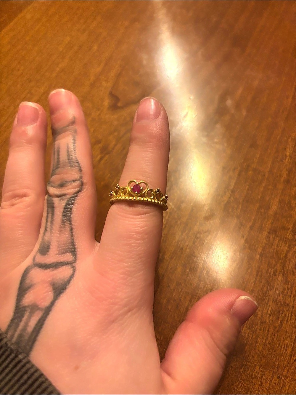 18K gold plated Crown Ring
